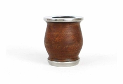 Mate de algarrobo y Acero inoxidable con logo