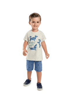 CONJUNTO CAMISETA E BERMUDA - ROLÚ 8244 na internet