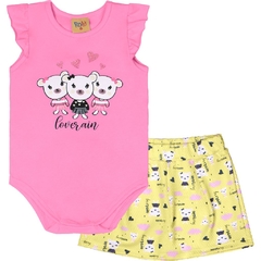 Conjunto Body - Rolú 8918 - Rosa Chiclete