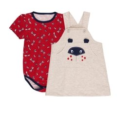 CONJUNTO BODY CURTO E JARDINEIRA - HUG CON10639
