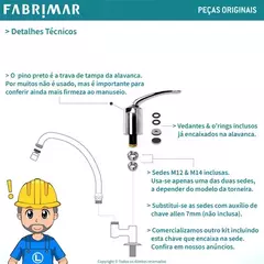 Alavanca Torneira Pratika Reparo Completo Original Fabrimar na internet