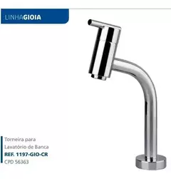 Torneira para Lavatório de Banca REF. 1197-GIO-CR CPD 6363 - CPDT 56363 - Hidroarte
