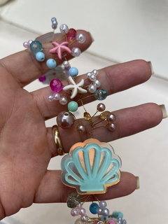 Arranjo de cabelo tema Sereia - comprar online