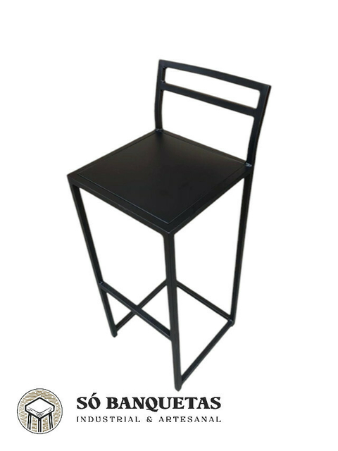 Banqueta Metálica Preta
