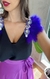 Charreteras plumas Moradas