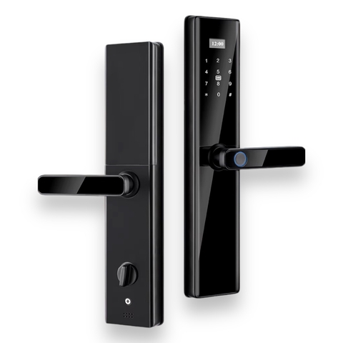 Cerradura Inteligente Llave Huella Digital Y Contraseña Aleación Aluminio Y Vidrio Templado (S)