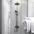 Columna de Ducha Monocomando Exterior Redonda Acabado Negro Mate (S) - comprar online