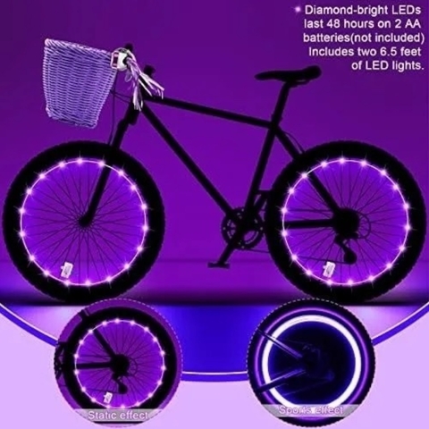 Tira Led Neón Para Ruedas Bicicleta 220Cm Resistente Al Agua (S) - comprar online