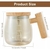 Taza Mezcladora De Vidrio 400Ml Recargable Diseño Estilo Madera (S)