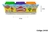 Set De Masas Infantiles X3 Unidades Colores Surtidos (S) - Tecno Importaciones