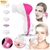 Cepillo Limpiador Facial 5 en 1 Univex Masajeador Exfoliante a Pila (S) - Tecno Importaciones
