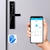 Cerradura Inteligente Llave Huella Digital Y Contraseña Aleación Aluminio Y Vidrio Templado (S) - Tecno Importaciones