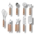 Set De Utensilios De Cocina 9 Piezas Mango De Madera Y Acero Inoxidable (S) - comprar online