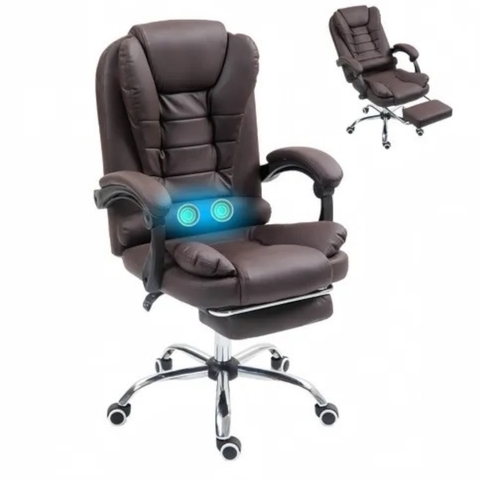 Silla Ejecutiva Ergonómica Con Masajeador Lumbar Y Apoya Pies (S)