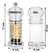 Set Moledor de Pimienta y Sal Acrílico Pack x2 (S) - Tecno Importaciones