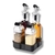 Set 4x Condimenteros Vidrio con Soporte Aceite Vinagre Sal y Pimienta 200ml (S) - comprar online