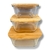 Set de 3 Tuppers de Vidrio con Tapa de Bambú Hermética (S)