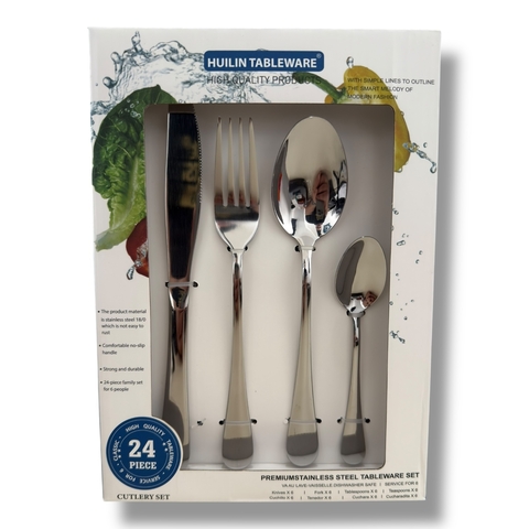 Set 24 Cubiertos Plateado Acero Inoxidable (S) - comprar online