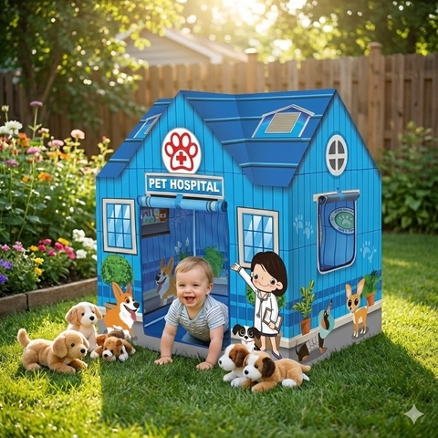 Carpa Casita Infantil "Hospital de Mascotas" (S)