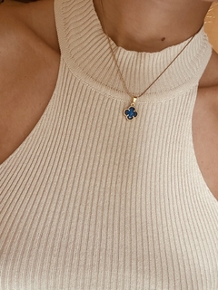 Collar Trébol Azul - comprar online
