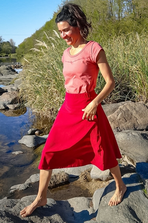 Falda Picaflor Ciruela