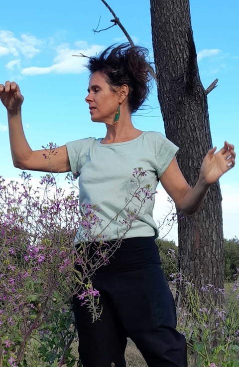Remera Gorrion Verde Agua