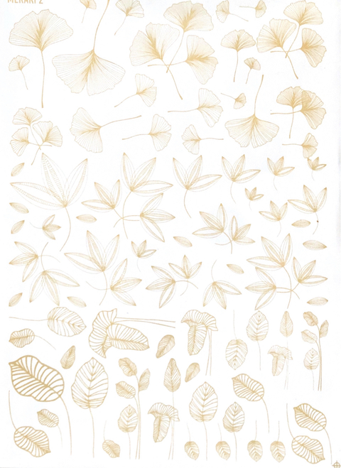 Hojitas Ce Dorado ( vidrio y cerámica)