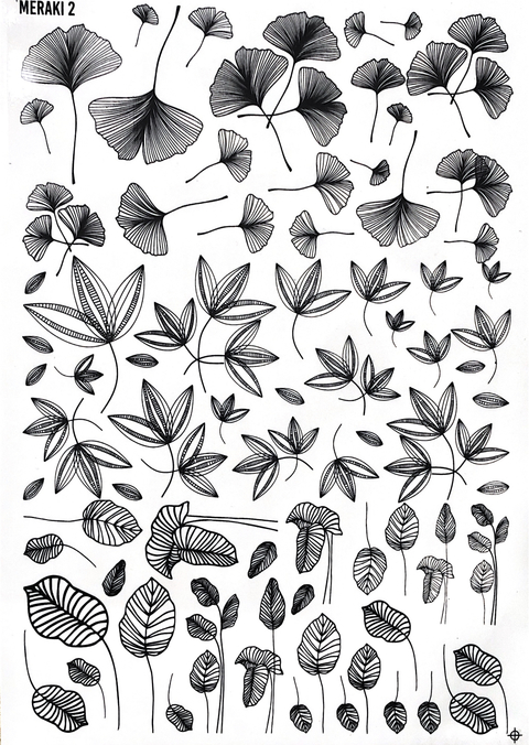 Hojitas Ce negro ( vidrio y cerámica)