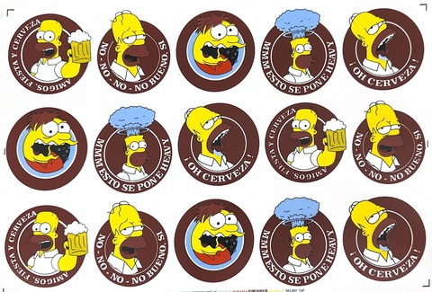 Homero y Barney-Los simpsons CG