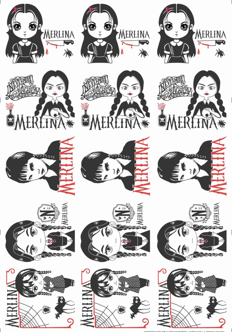 Merlina piezas color