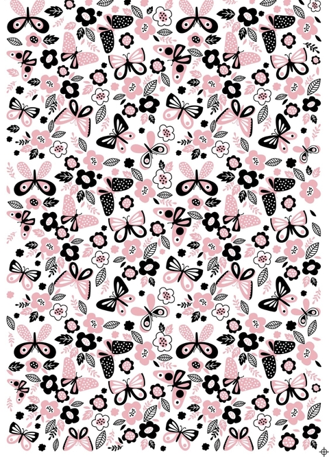 Mariposas rosa negro ce