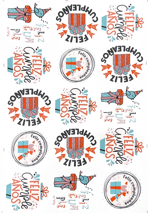 Feliz Cumple Naranja H