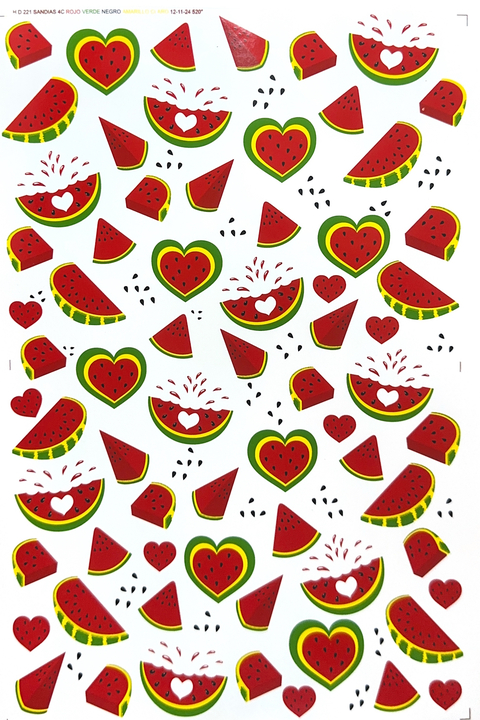 Sandías corazones temp. Vidrio