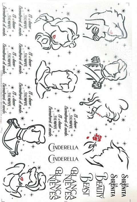 Princesas para pieza color ART.1