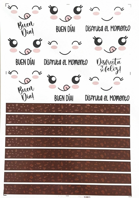 Carita "buen dia" con rayas