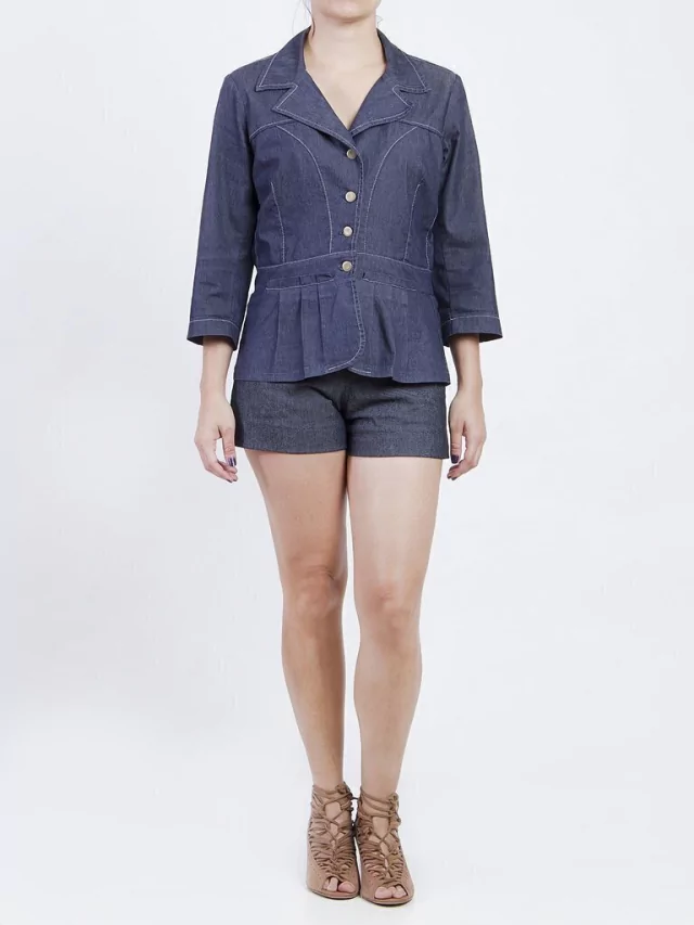 Blazer Jeans Feminino Belle&Bei Sob medida