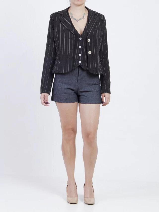 Blazer Risca De Giz Feminino Belle&Bei Sob medida