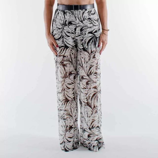 Calça Pantalona Com Croped De Renda Belle&Bei Sob medida