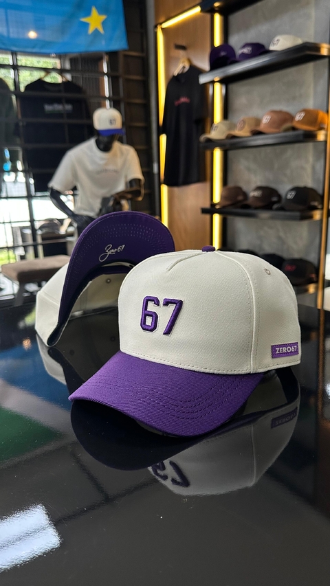 BONÉ SNAPBACK COLEÇÃO NAVIRAI - OFF-WHITE / ROXO - comprar online