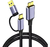 Cable Usb-c Y Adaptador Usb-a A Micro B 3.0 5gbps 2mts Nylon