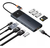 Hub Adaptador Usb-c 11 En 1 Usb 3.0+ Hdmi + Dp + Rj45+ Tf Sd