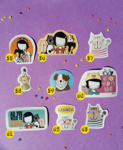 Promo x 5 STICKERS vinilo - tienda online