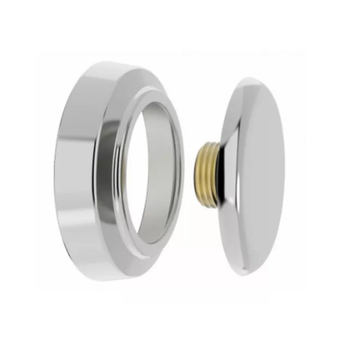 Acabamento Plug De Latão C/ Canopla Cromada Rosca 1/2 Blukit