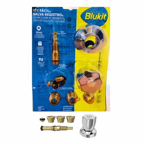 Kit Salva Registro Fácil 10 em 1 C/ Acabamento C-50 Blukit