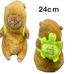 PELUCHE CAPYBARA MOCHILA TORTUGA/ANIMALES 24 CM