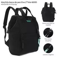 MOCHILA SKORA BORDO BOCA DE PEZ EVE CON LLAVERO - comprar online