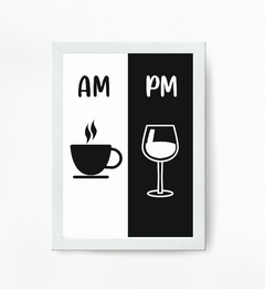Quadro Café E Vinho Am Pm - comprar online