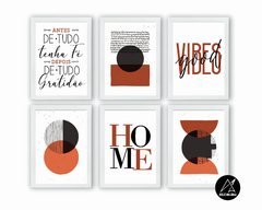 Quadros Decorativos Gratidão Home Good Vibes