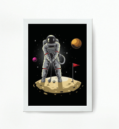 Quadro Astronauta jogando golfe - comprar online
