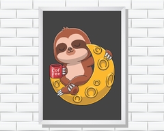 Quadro Bicho Preguiça na Lua - comprar online